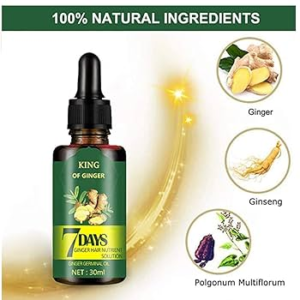 7 days king of ginger hair growth oil – anti hair loss & hair regrowth serum (30ml)
