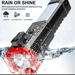 ipx6 waterproof led flashlight – high power rechargeable tactical torch for outdoor use