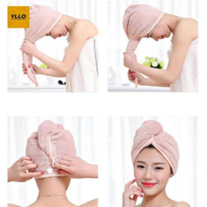 microfiber hair drying towel wrap – quick dry, anti frizz & lightweight hair turban with button lock